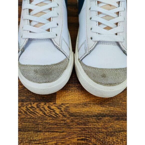 Nike Men\'s Sneakers Blazer Mid \'77 White Leather Sneakers Size 8 US main image 8